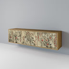 HERBAL GRACE 3-Door TV Stand in Oak Effect