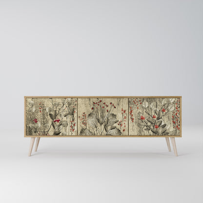 HERBAL GRACE Mueble de TV de 3 Puertas