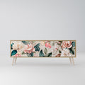 FLORAL GRACE 3-Door TV Stand in Oak Effect