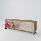 PEONY WHISPER 3-Door TV Stand in Oak Effect