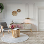 PEONY WHISPER 3-Door TV Stand in Oak Effect