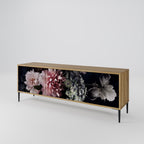 PURE BLOSSOM Mueble de TV de 3 Puertas en Efecto Roble