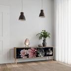 PURE BLOSSOM Mueble de TV de 3 Puertas en Efecto Roble