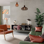 PURE BLOSSOM Mueble de TV de 3 Puertas en Efecto Roble