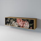 LUSH ELEGANCE 3-Door TV Stand in Oak Effect