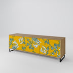 YELLOW CHINOISERIE Mueble de TV de 3 Puertas en Efecto Roble