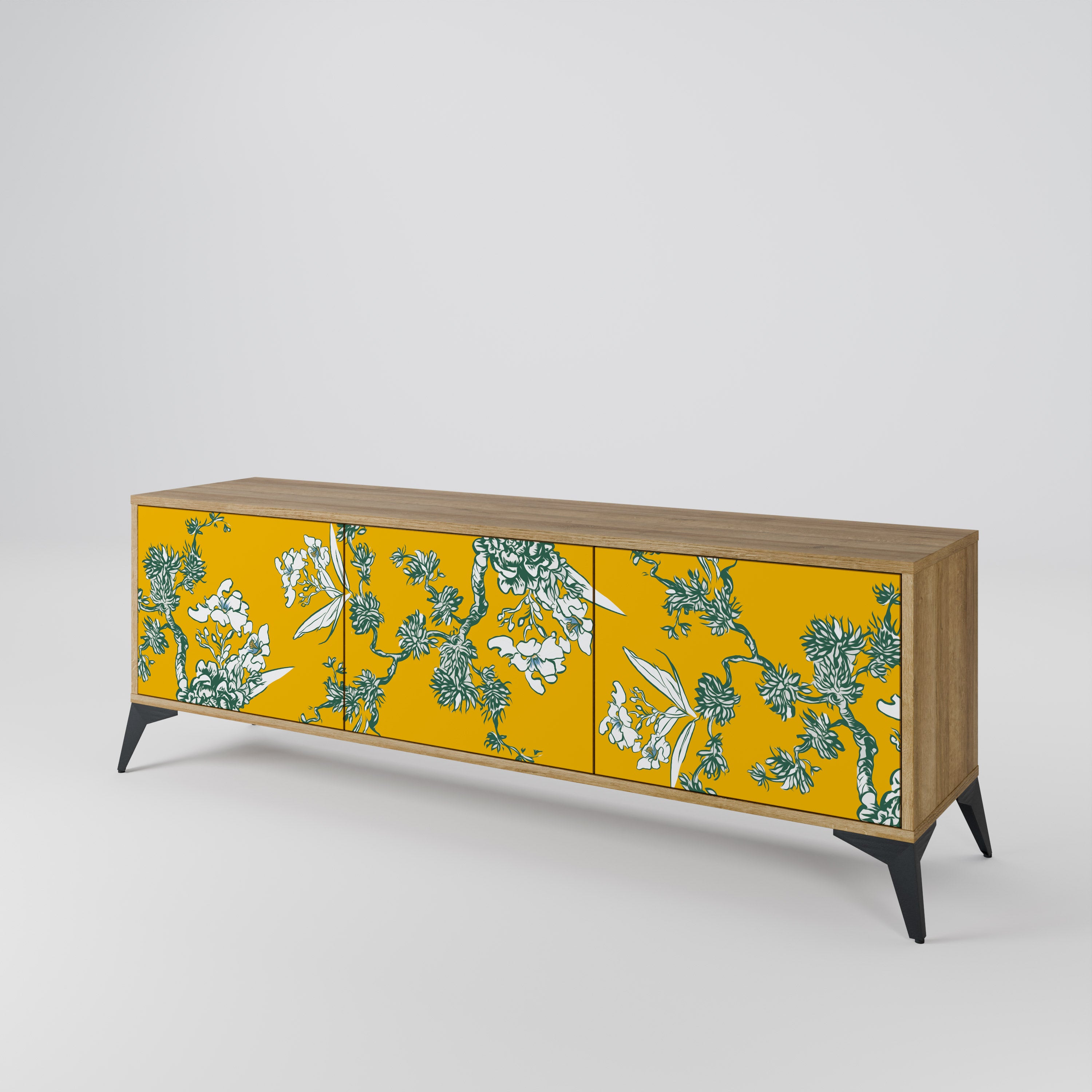 YELLOW CHINOISERIE Mueble de TV de 3 Puertas
