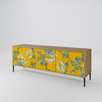YELLOW CHINOISERIE Mueble de TV de 3 Puertas en Efecto Roble