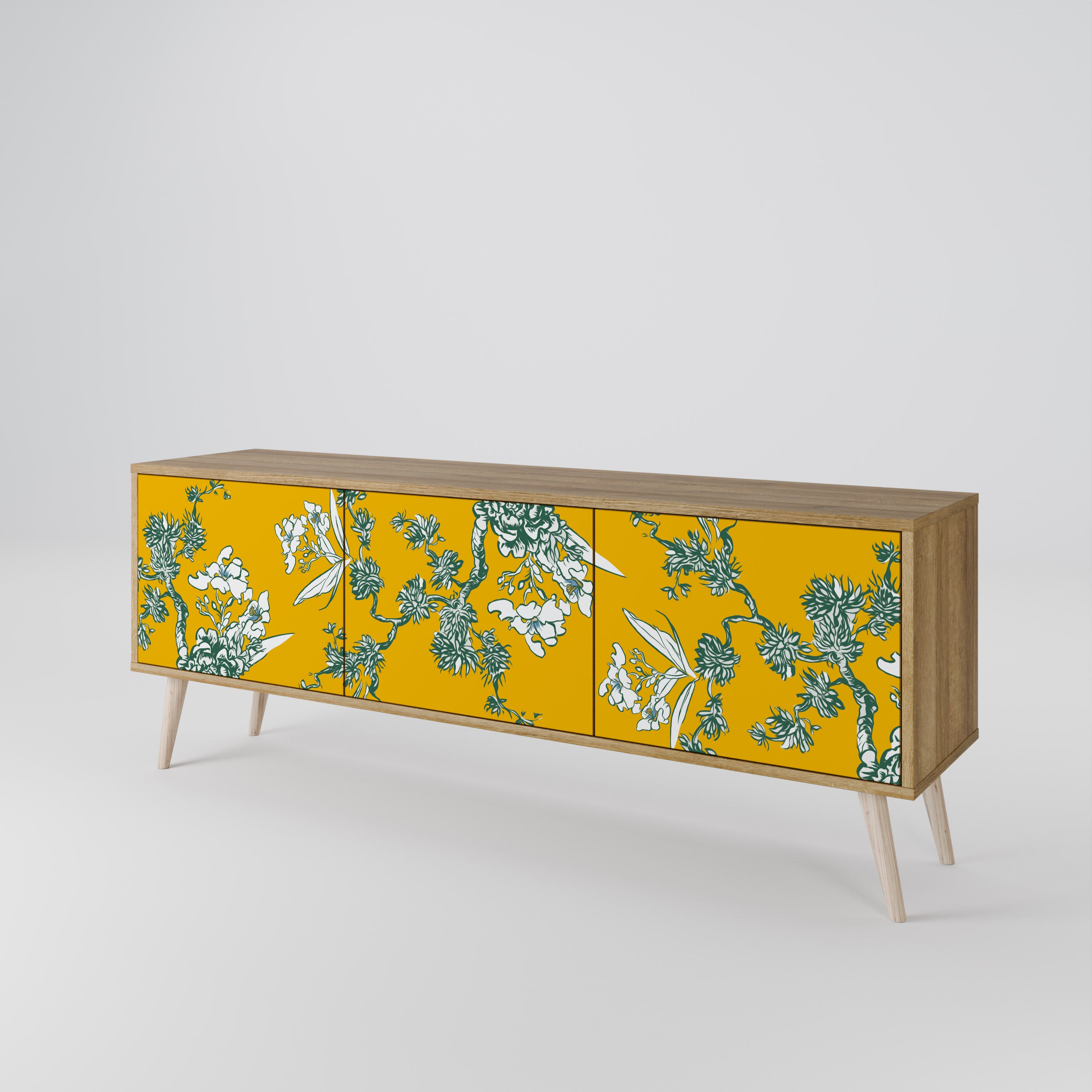 YELLOW CHINOISERIE Mueble de TV de 3 Puertas