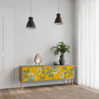 YELLOW CHINOISERIE Mueble de TV de 3 Puertas en Efecto Roble
