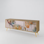 SOFTEN POPPY 3-Door TV Stand in Oak Effect