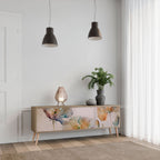 SOFTEN POPPY 3-Door TV Stand in Oak Effect