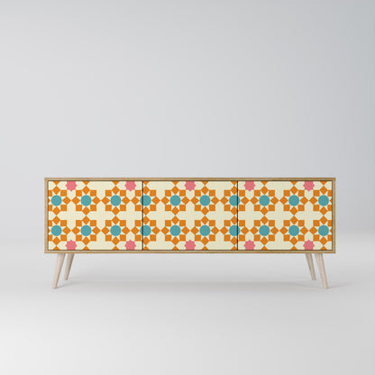 FLORAL DECOR Mueble de TV de 3 Puertas
