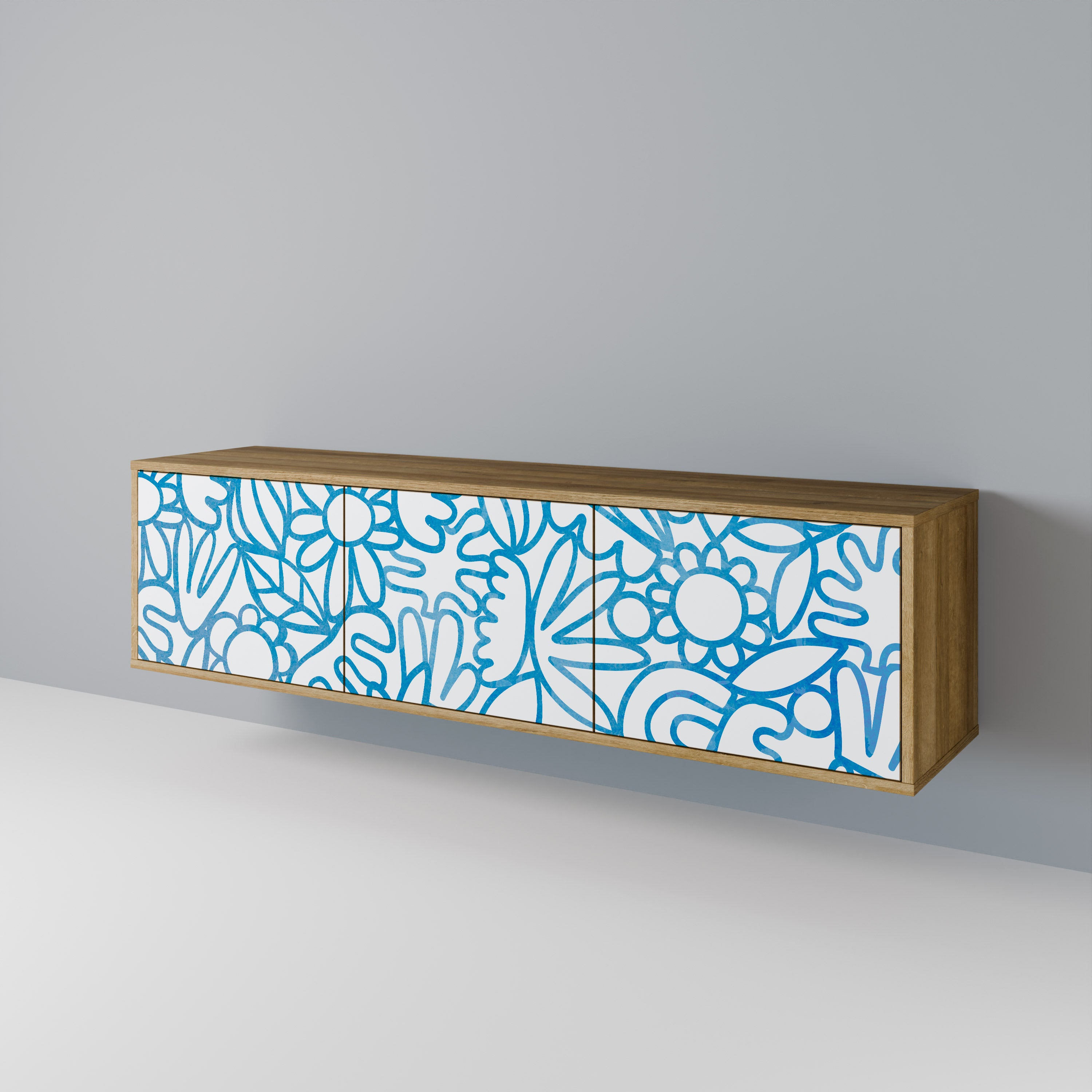 BLOOMY MORNING Mueble de TV de 3 Puertas