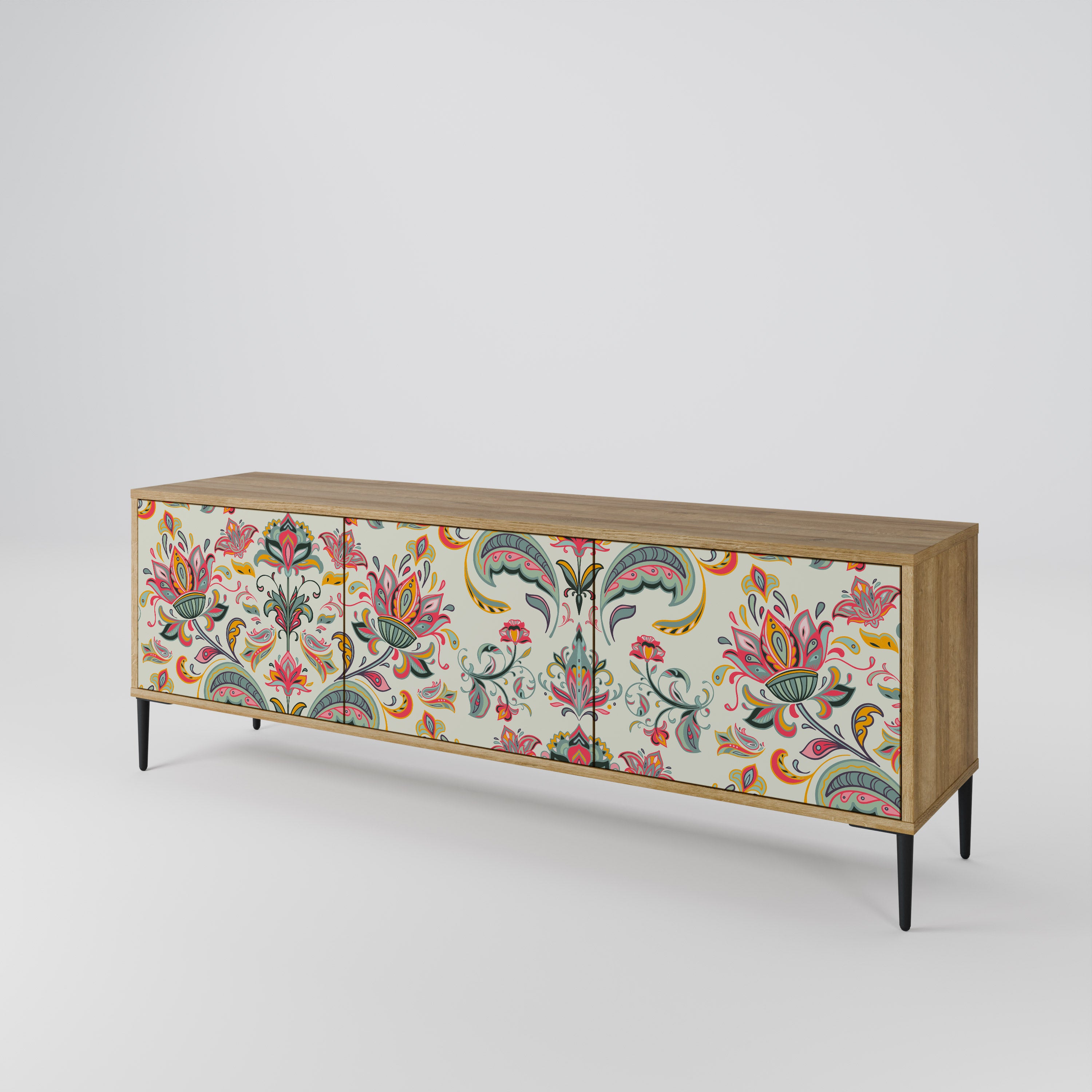 ORGANIC FOLKLORE Mueble de TV de 3 Puertas