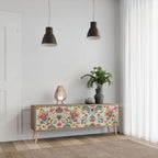 ORGANIC FOLKLORE 3-Door TV Stand in Oak Effect