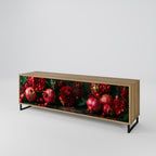 DAHLIAS AND POMEGRANATES 3-Door TV Stand in Oak Effect