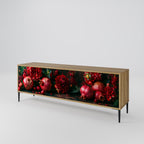 DAHLIAS AND POMEGRANATES 3-Door TV Stand in Oak Effect