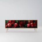 DAHLIAS AND POMEGRANATES 3-Door TV Stand in Oak Effect