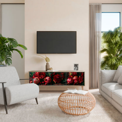 DAHLIAS AND POMEGRANATES Mueble de TV de 3 Puertas