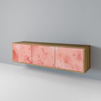 CRANE DANCE Mueble de TV de 3 Puertas en Efecto Roble