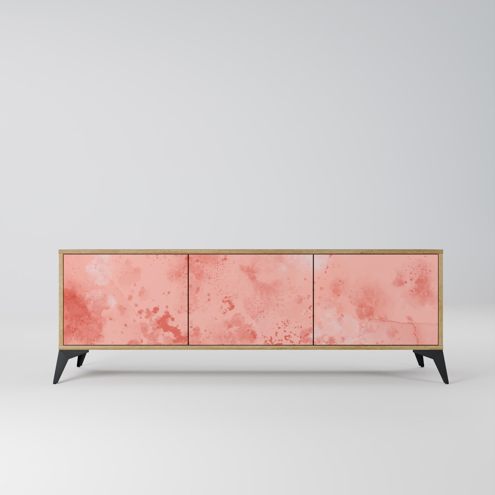 CRANE DANCE 3-Door TV Stand in Oak Effect