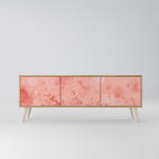 CRANE DANCE Mueble de TV de 3 Puertas en Efecto Roble