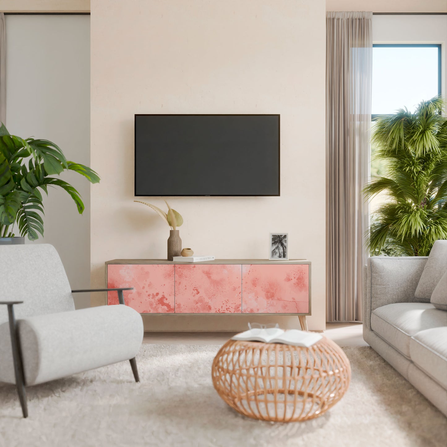 CRANE DANCE Mueble de TV de 3 Puertas