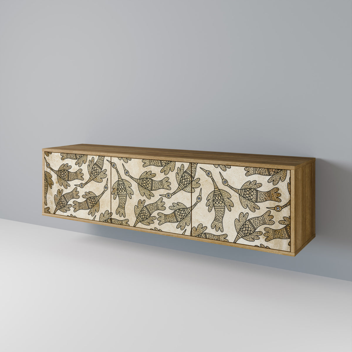 ALMONDINE SONGBIRD 3-Door TV Cabinet