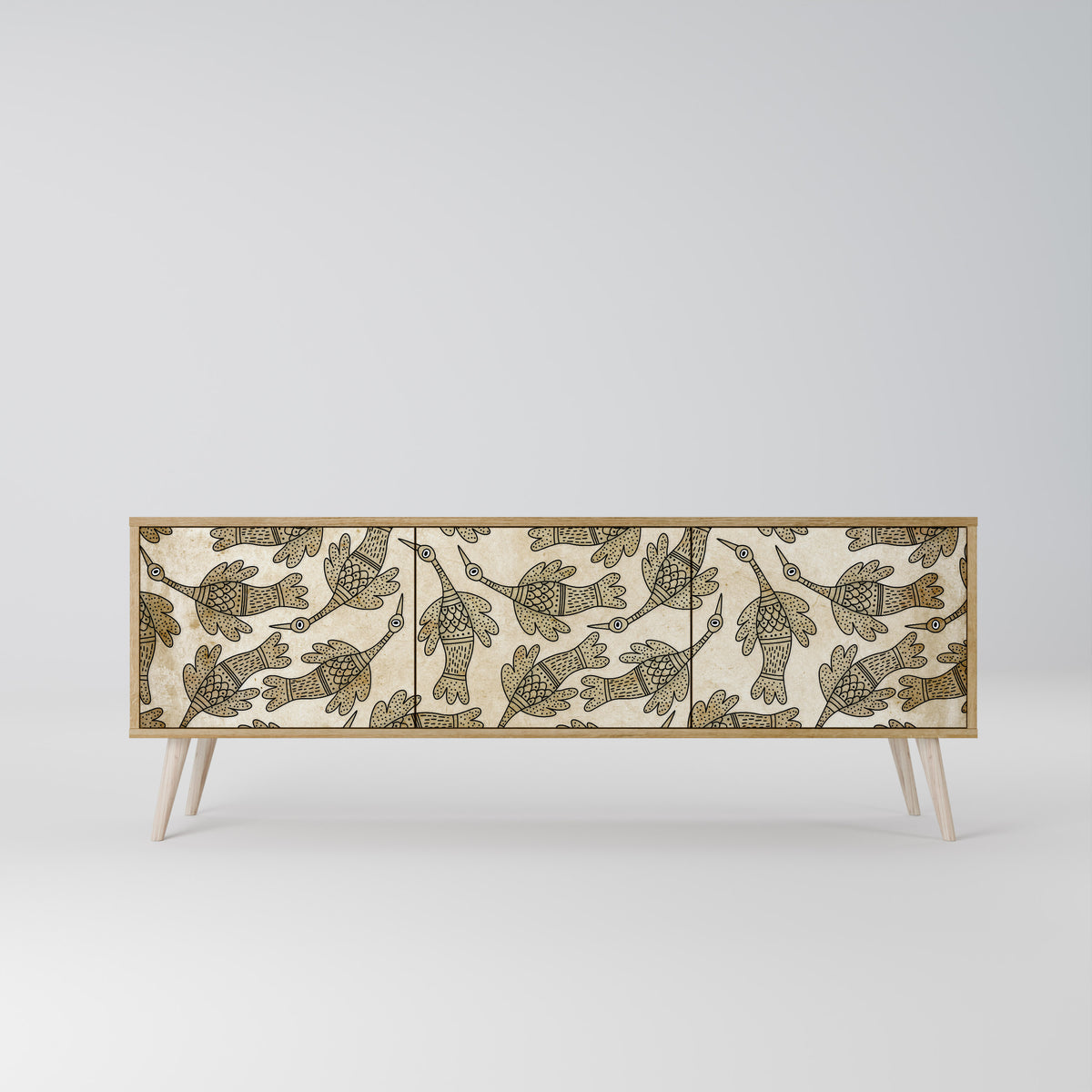 ALMONDINE SONGBIRD Mueble de TV de 3 Puertas