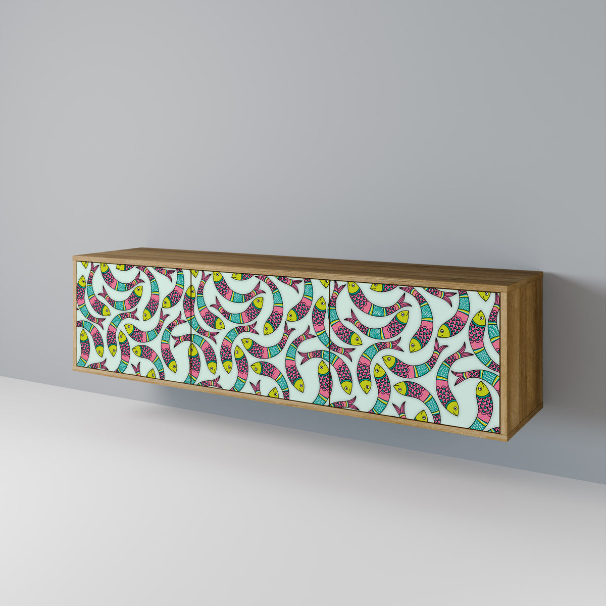 INDIAN FISH 3-Door TV Cabinet