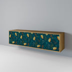 AUTUMN INSECTS 3-Door TV Stand in Oak Effect