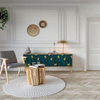 AUTUMN INSECTS 3-Door TV Stand in Oak Effect