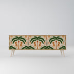 DANCING PREDATORS 3-Door TV Stand in Oak Effect