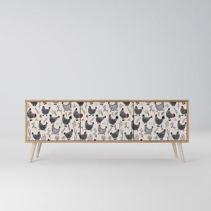 HAPPY HENS Mueble de TV de 3 Puertas