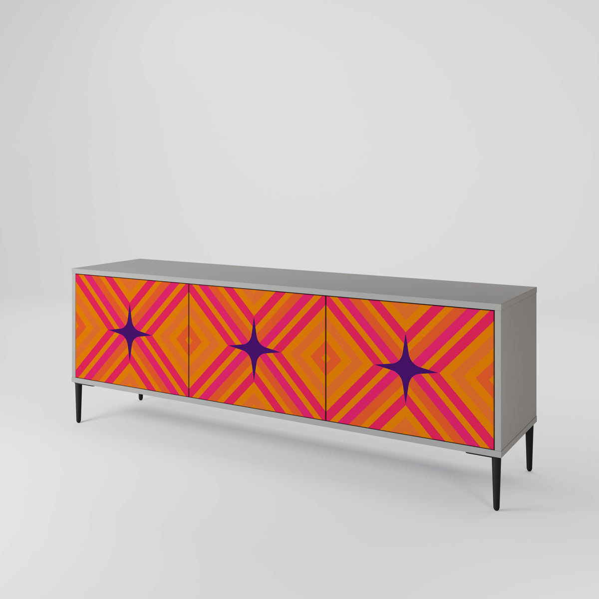 GEOMETRIC BRILLIANCE Mueble de TV de 3 Puertas