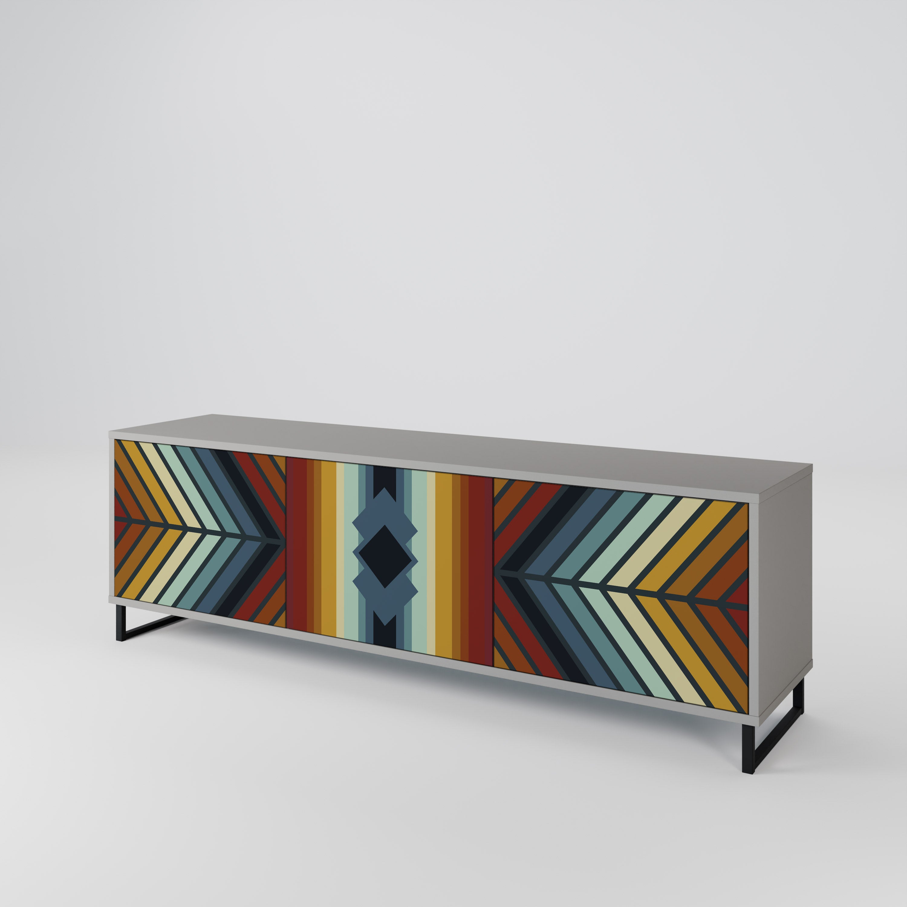 INDIGENOUS ZIGZAG Mueble de TV de 3 Puertas