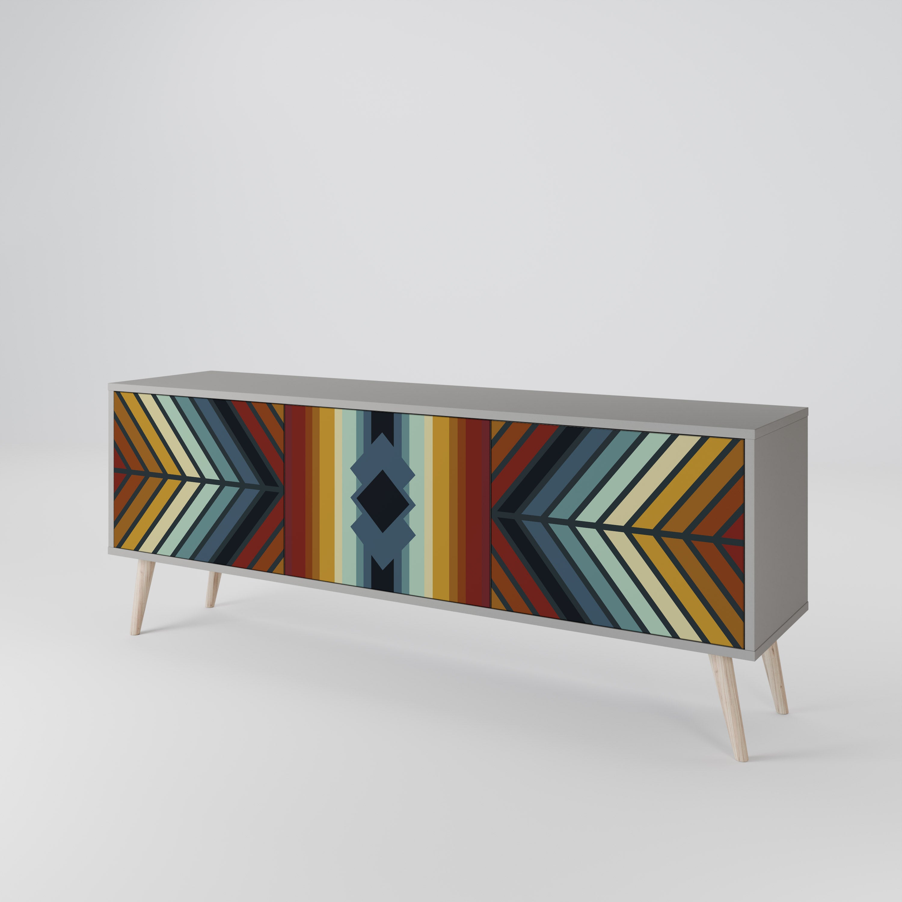 INDIGENOUS ZIGZAG Mueble de TV de 3 Puertas