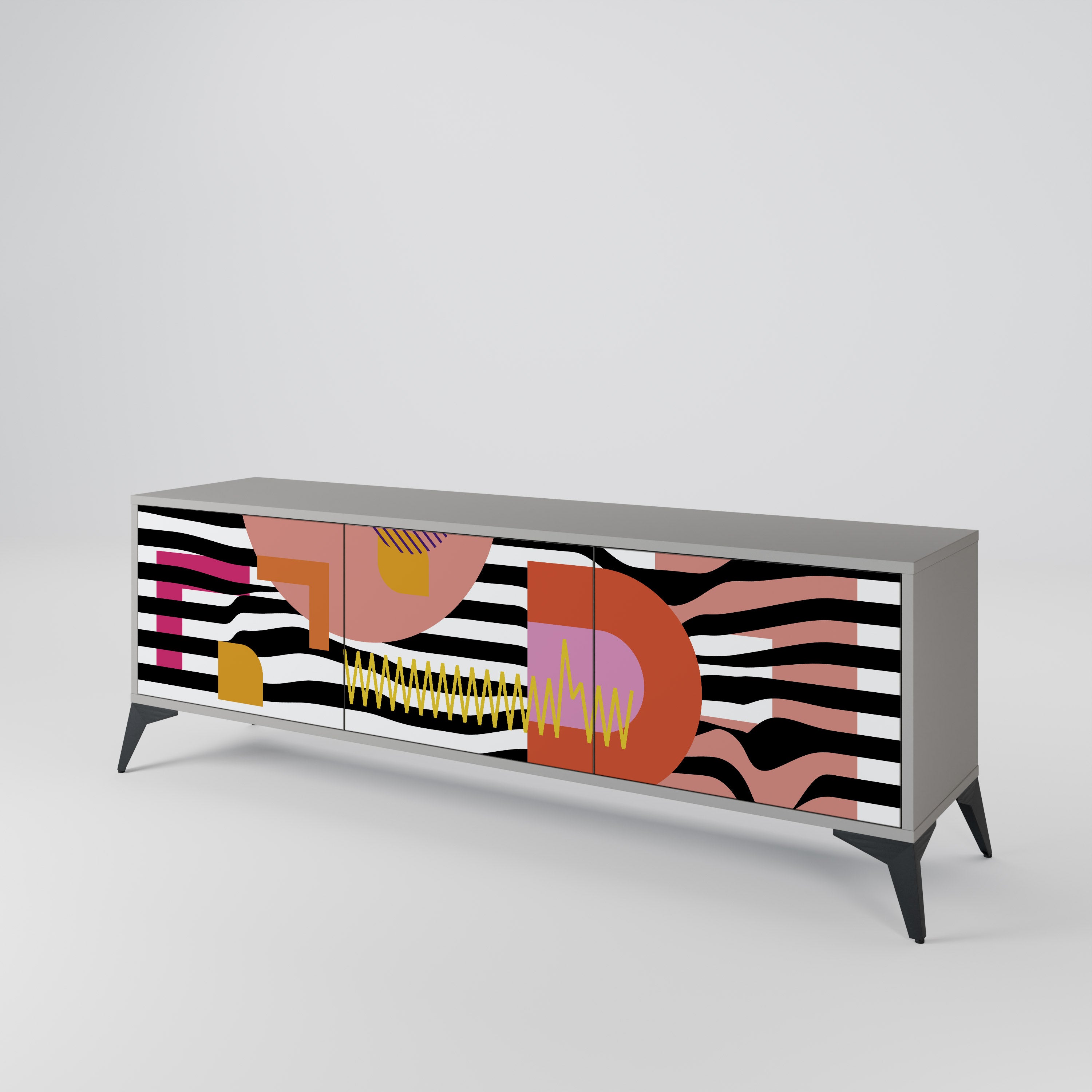 CHROMATIC ABSTRACT Mueble de TV de 3 Puertas