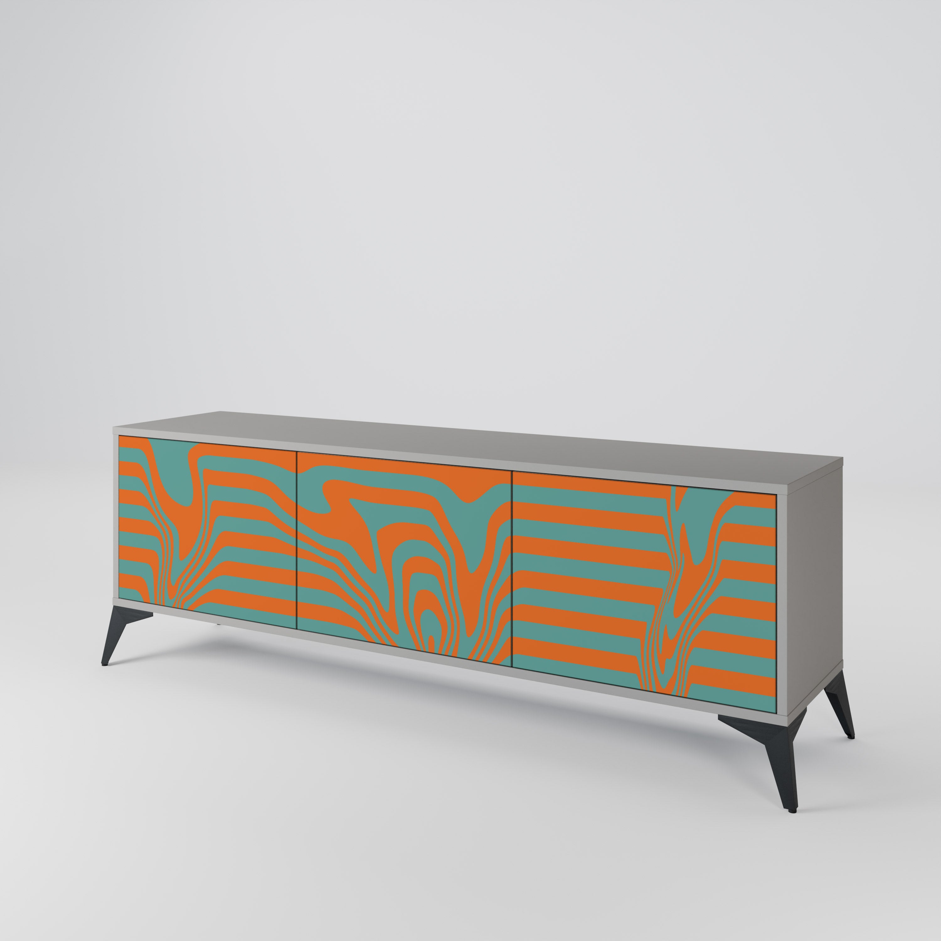 LINE COLLAPSE Mueble de TV de 3 Puertas