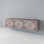 MARVEL MOSAIC Mueble de TV de 3 Puertas en Acabado Gris