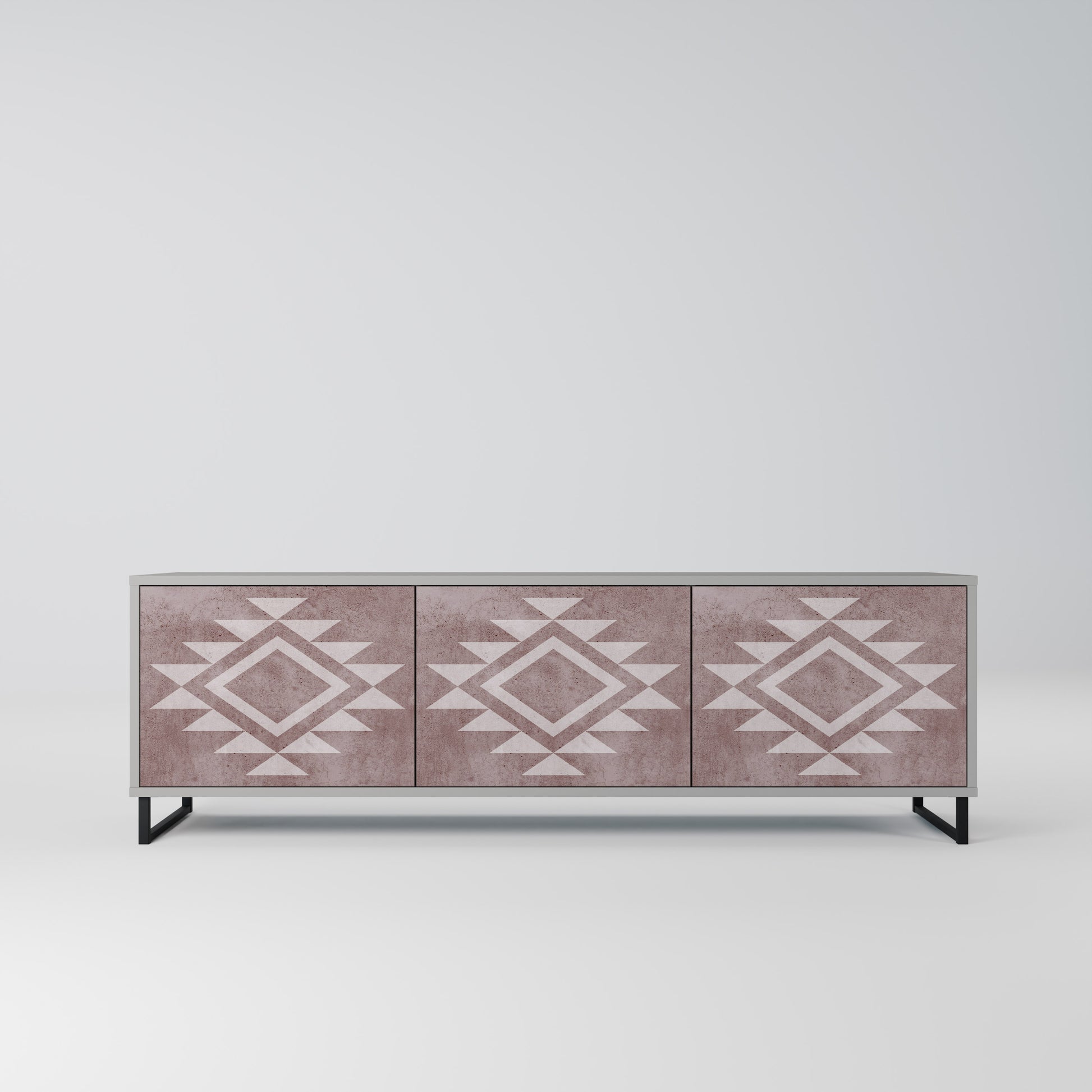 MARVEL MOSAIC 3-Door TV Stand in Grey Finish