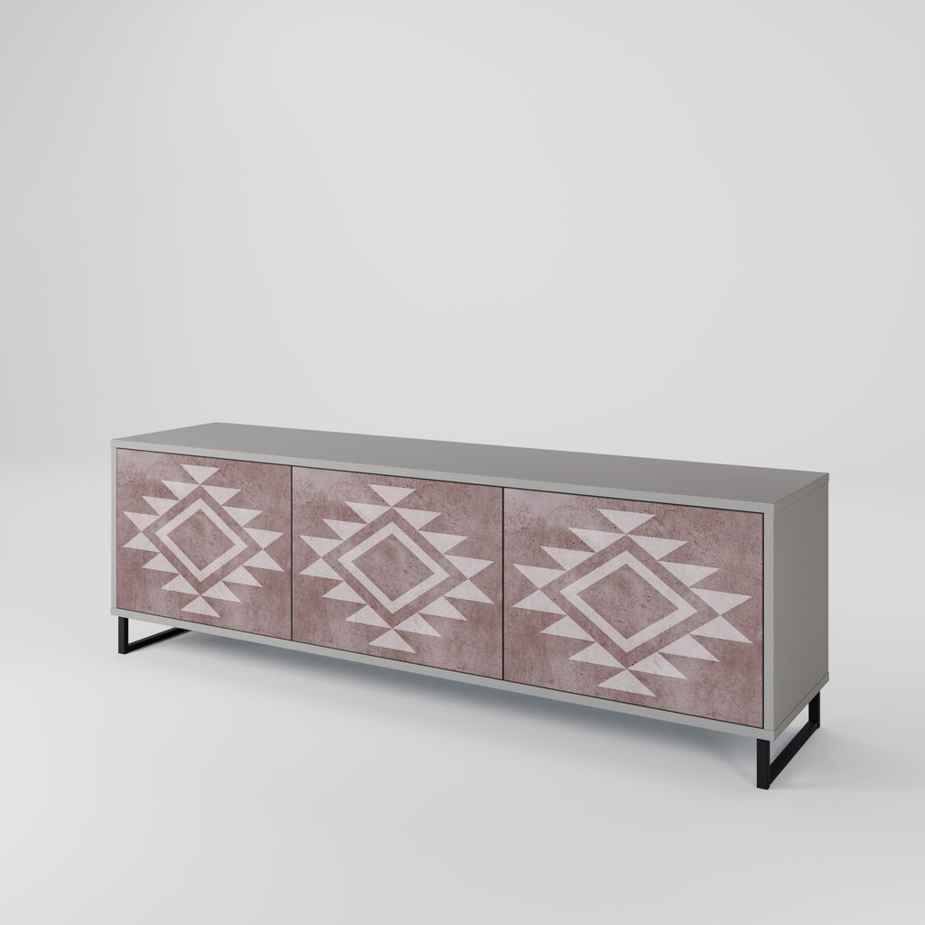 MARVEL MOSAIC 3-Door TV Stand in Grey Finish