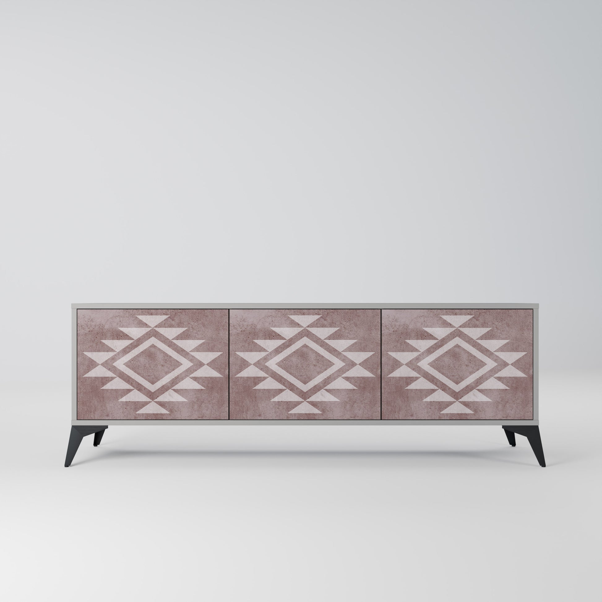 MARVEL MOSAIC 3-Door TV Stand in Grey Finish