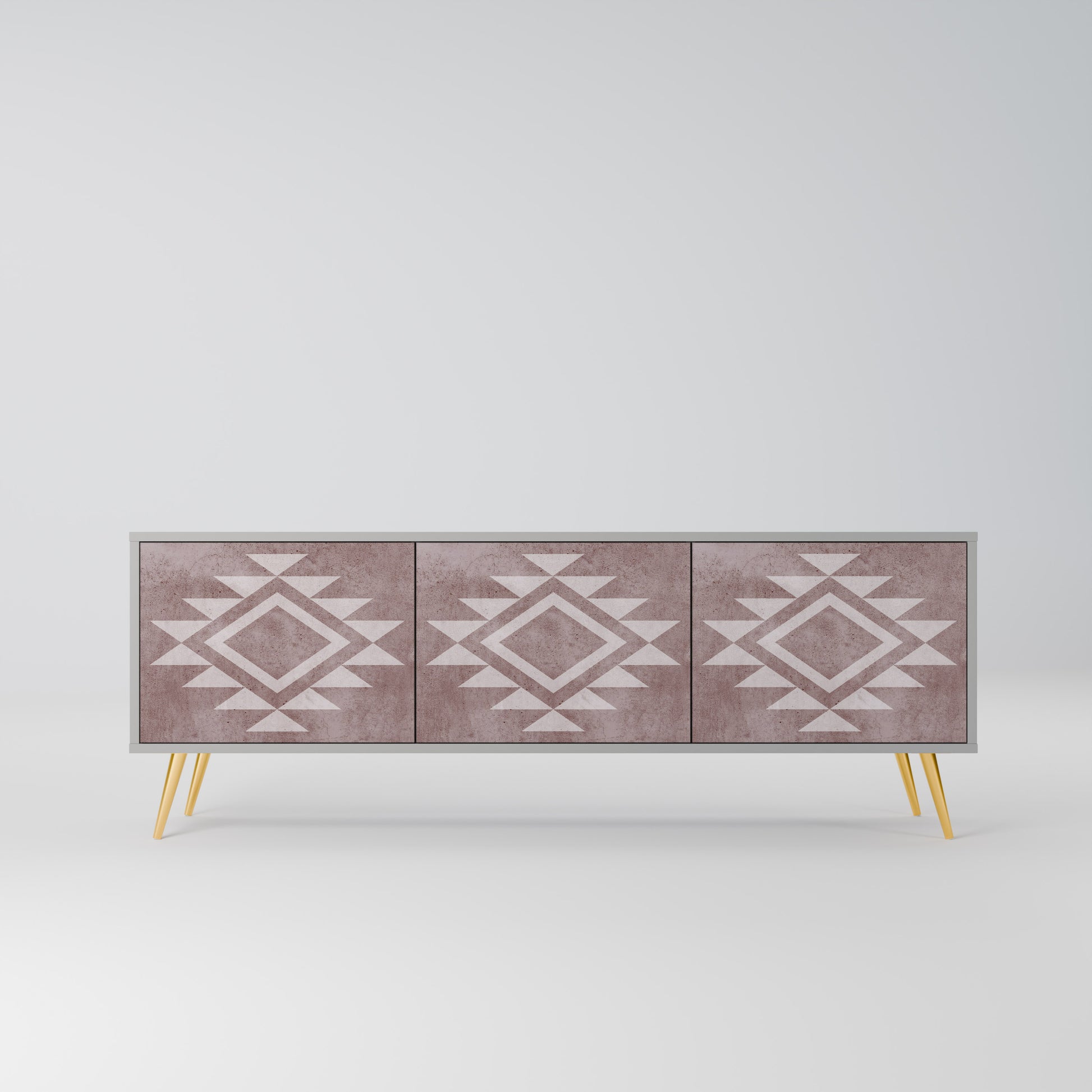 MARVEL MOSAIC 3-Door TV Stand in Grey Finish
