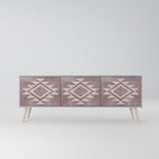 MARVEL MOSAIC Mueble de TV de 3 Puertas en Acabado Gris