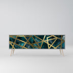 THE LABYRINTH OF GOLD Mueble de TV de 3 Puertas en Acabado Gris