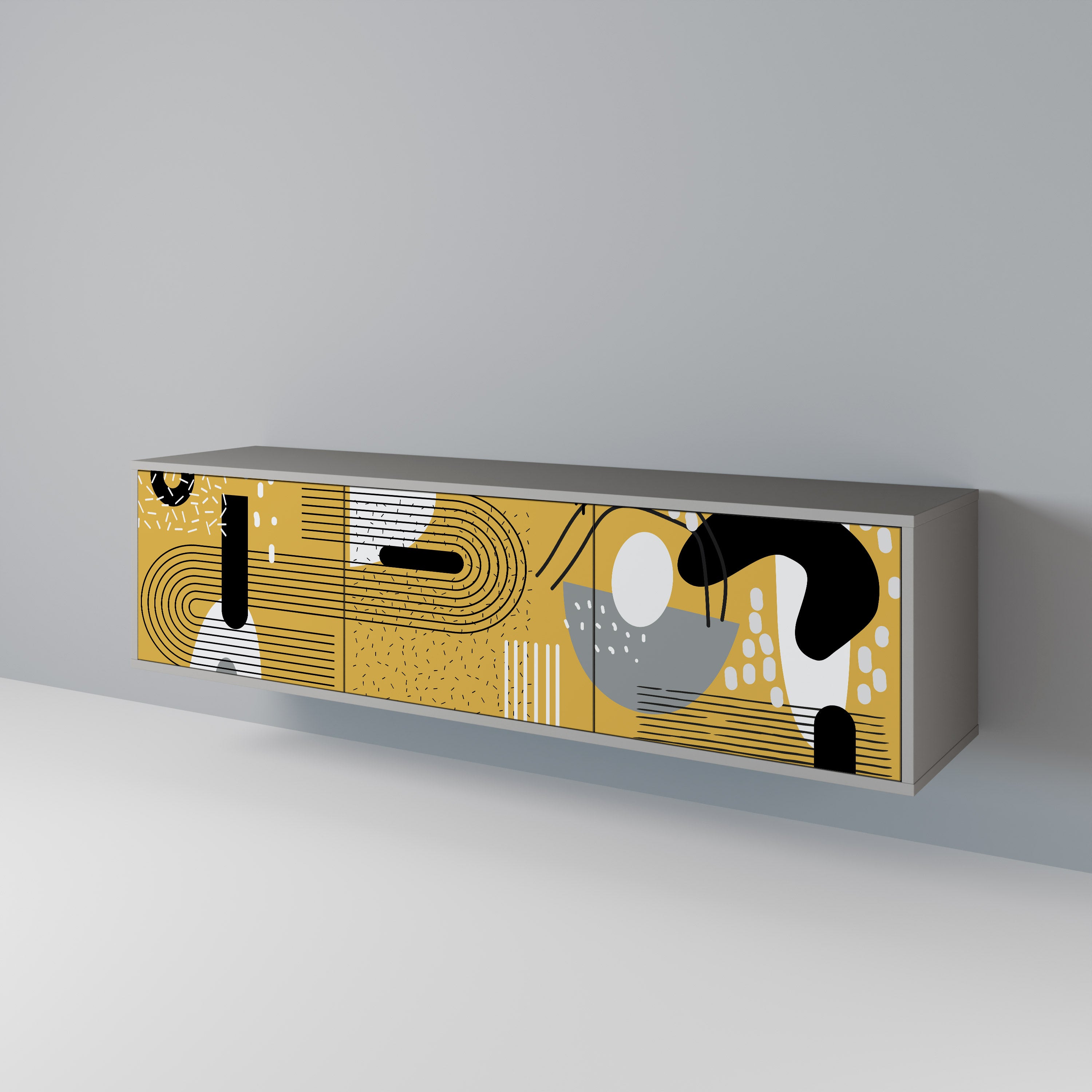 SHAPESHIFT SYMPHONY Mueble de TV de 3 Puertas