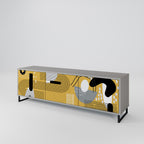 SHAPESHIFT SYMPHONY Mueble de TV de 3 Puertas en Acabado Gris