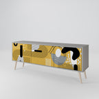 SHAPESHIFT SYMPHONY Mueble de TV de 3 Puertas en Acabado Gris